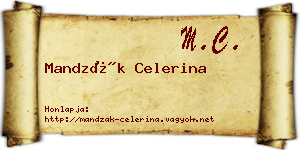 Mandzák Celerina névjegykártya